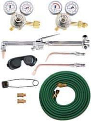 Miller-Smith - 6 Inch Cutting Capacity, 40,125 BTU and HR Max Heating Capacity, 3/8 Inch Welding Capacity, Oxygen and Acetylene Torch Kit - Toughcut Cutting, Welding and Heating Outfit - Exact Tool & Supply