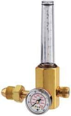 Miller-Smith - 0 to 50 SCFM Flow Range, 580 CGA Inlet Connection, 3,000 Max psi, Argon/CO2/Helium & Argon/C02 Mix Welding Regulator - 5/8-18 RH Internal Thread, Right Hand Rotation - Exact Tool & Supply