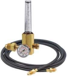 Miller-Smith - 0 to 50 SCFM Flow Range, 580 CGA Inlet Connection, 3,000 Max psi, Argon/CO2/Helium & Argon/C02 Mix Welding Regulator - 5/8-18 RH Internal Thread, Right Hand Rotation - Exact Tool & Supply