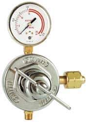 Miller-Smith - C Size & CGA 25 7/8-14 LH Inlet Connections, B CGA 25 & 9/16-18 LH Fitting, 15 Max psi, Acetylene Welding Regulator - B CGA 25 9/16-18 LH Thread, 100 psig/7 Bar Max psi Inlet, Left Hand Rotation - Exact Tool & Supply