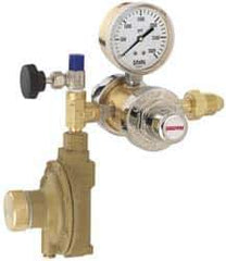 Miller-Smith - 580 CGA Inlet Connection, 3,000 Max psi, Nitrogen Welding Regulator - 3/8" FNPT Thread - Exact Tool & Supply