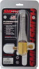 Miller-Smith - Various SCFM Flow Range, 1/4 NPT Male CGA Inlet Connection, Male Fitting, 50 Max psi, Argon/CO2/Helium & Argon/C02 Mix Welding Regulator - 5/8-18 RH Internal Thread, 50 Max psi Inlet, Right Hand Rotation - Exact Tool & Supply
