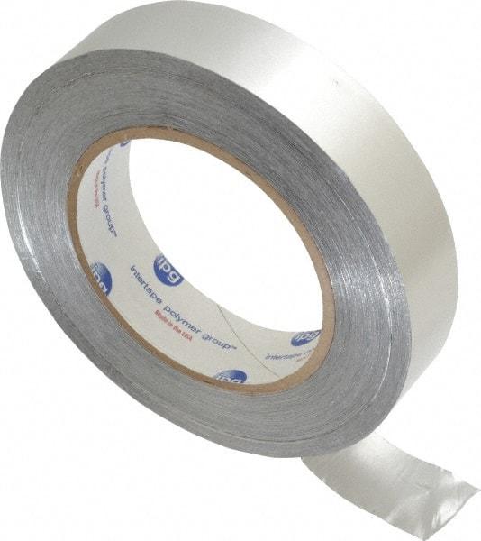 Intertape - 1" x 60 Yds Silver Foil Tape - 6.1 mil, Acrylic Adhesive, Aluminum Foil Backing, 29 Lb/ln Tensile Strength, -29.2°F to 203°F, Series ALF300 - Exact Tool & Supply