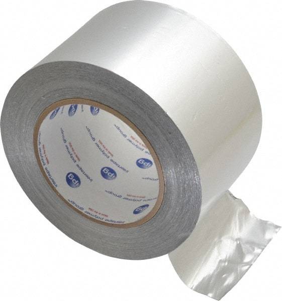 Intertape - 3" x 60 Yds Silver Foil Tape - 5 mil, Acrylic Adhesive, Aluminum Foil Backing, 28 Lb/ln Tensile Strength, -29.2°F to 325°F, Series ALF300 - Exact Tool & Supply