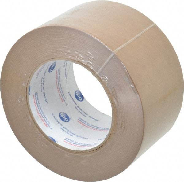 Intertape - 3" x 60 Yd Natural (Color) Rubber Adhesive Packaging Tape - Paper Backing, 7.2 mil Thick, 45 Lb Tensile Strength, Series 530 - Exact Tool & Supply