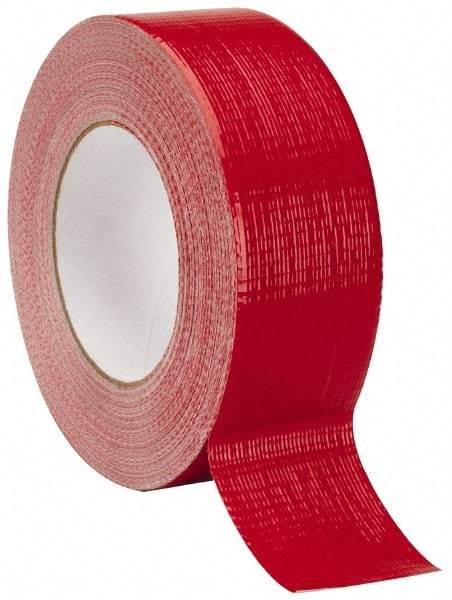 Intertape - 2" x 55m Red Duct Tape - 9 mil, Rubber Adhesive, Polyethylene Cloth Backing, 18 Lb/ln Tensile Strength, 32°F to 160°F, Series AC20 - Exact Tool & Supply