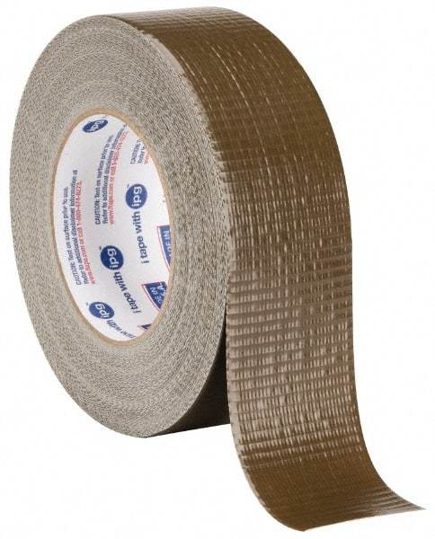 Intertape - 2" x 55m Green Duct Tape - 9 mil, Rubber Adhesive, Polyethylene Cloth Backing, 18 Lb/ln Tensile Strength, 32°F to 160°F, Series AC20 - Exact Tool & Supply