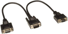 Tripp-Lite - 1' Long, HD15/HD15 Computer Cable - Black, Male, Female x Female - Exact Tool & Supply