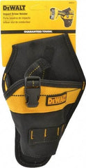 DeWALT - 1 Pocket Drill/Impact Driver Holster - Ballistic Polyester, Black & Yellow, 6" Wide x 9" High - Exact Tool & Supply