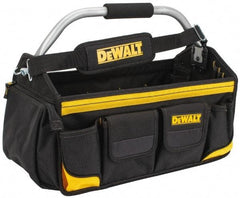 DeWALT - 34 Pocket Black & Yellow Polyester Tool Tote - 18" Wide x 9" Deep x 8" High - Exact Tool & Supply