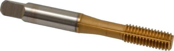 Accupro - M8x1.25 Metric Coarse D9 Thread Limit Bottoming Thread Forming Tap - Powdered Metal High Speed Steel, TiN Finish, 2-23/32" OAL - Exact Tool & Supply