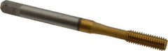 Accupro - #10-32 UNF H5 Thread Limit Bottoming Thread Forming Tap - Powdered Metal High Speed Steel, TiN Finish, 2-3/8" OAL - Exact Tool & Supply
