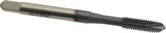 Accupro - #10-32 UNF, 3 Flute, TiCN Finish, Powdered Metal Spiral Point Tap - Plug Chamfer, Right Hand Thread, 2-3/8" OAL, 2B Class of Fit - Exact Tool & Supply