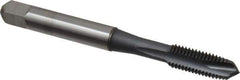 Accupro - 1/4-28 UNF, 3 Flute, TiCN Finish, Powdered Metal Spiral Point Tap - Plug Chamfer, Right Hand Thread, 2-1/2" OAL, 3B Class of Fit - Exact Tool & Supply