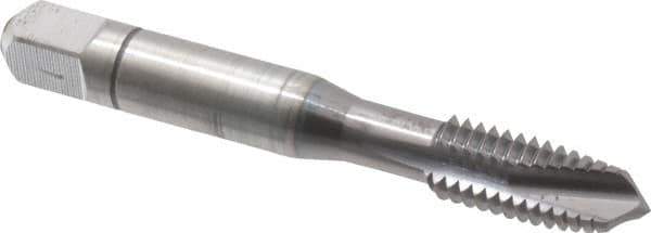 Accupro - 3/8-16 UNC, 3 Flute, TiCN Finish, Powdered Metal Spiral Point Tap - Plug Chamfer, Right Hand Thread, 2-15/16" OAL, 3B Class of Fit - Exact Tool & Supply