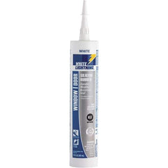 White Lightning - 10 oz Cartridge White RTV Silicone Joint Sealant - -80 to 450°F Operating Temp, 30 min Tack Free Dry Time, 24 hr Full Cure Time - Exact Tool & Supply
