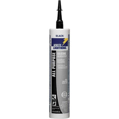 White Lightning - 10 oz Cartridge Black RTV Silicone Joint Sealant - -80 to 400°F Operating Temp, 30 min Tack Free Dry Time, 24 hr Full Cure Time - Exact Tool & Supply