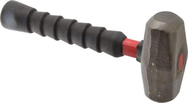 Proto - 3 Lb Head, 10" Long Drilling Hammer - 1-1/4" Face Diam, 4-25/64" Long Head, Fiberglass Handle - Exact Tool & Supply