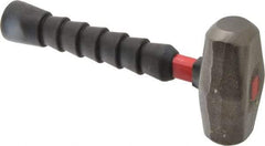 Proto - 3 Lb Head, 10" Long Drilling Hammer - 1-1/4" Face Diam, 4-25/64" Long Head, Fiberglass Handle - Exact Tool & Supply