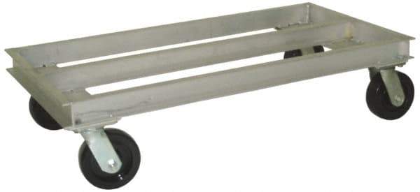 Value Collection - 2,000 Lb Capacity Aluminum Welded Aluminum Dolly - 36" Long x 21" Wide x 11" High, 6" Wheels - Exact Tool & Supply