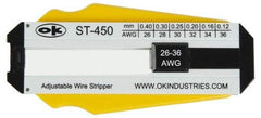 Jonard Tools - 36 to 26 AWG Capacity Precision Wire Stripper - Polycarbonate Handle - Exact Tool & Supply