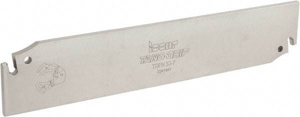 Iscar - 2.0709" Blade Height, 0.236" Blade Width, 10.236" OAL, Neutral Cut, Single End Indexable Cut-Off Blade - TGFH Blade, Tang-Grip Series - Exact Tool & Supply