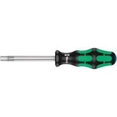 Wera - 6mm Standard Hex Driver - 80mm Blade Length, Ergonomic Cushion Grip Handle, 185mm OAL - Exact Tool & Supply