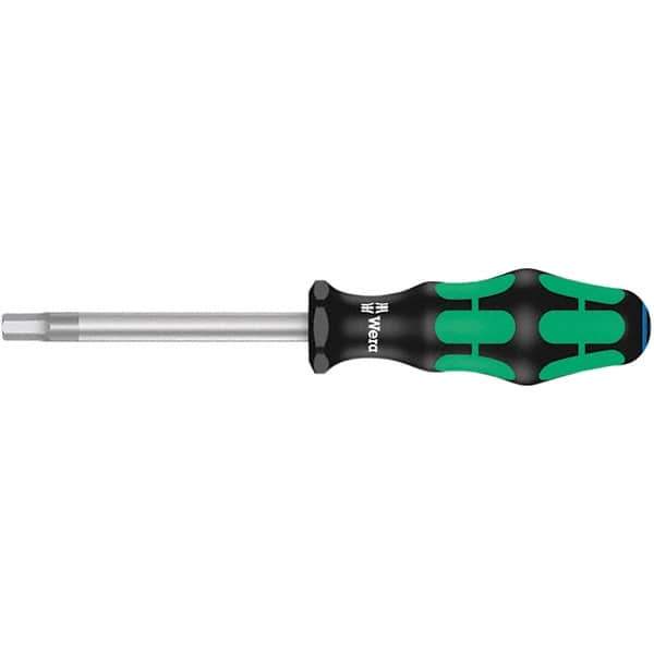 Wera - 5mm Standard Hex Driver - 80mm Blade Length, Ergonomic Cushion Grip Handle, 185mm OAL - Exact Tool & Supply
