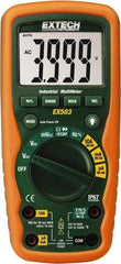 Extech - EX503, CAT IV, 1,000 VAC/VDC, Digital Auto Ranging Average Responding Manual Ranging Multimeter - 40 mOhm, Measures Voltage, Capacitance, Current, Frequency, Resistance - Exact Tool & Supply