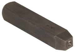 Made in USA - 3/16" Character Size, 9 Character, Heavy Duty Individual Steel Stamp - Steel, Number - Exact Tool & Supply