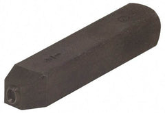 Made in USA - 1/8" Character Size, Q Character, Heavy Duty Individual Steel Stamp - Steel, Letter - Exact Tool & Supply