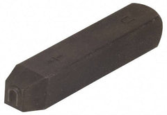 Made in USA - 3/16" Character Size, U Character, Heavy Duty Individual Steel Stamp - Steel, Letter - Exact Tool & Supply