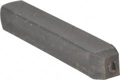 Made in USA - 1/8" Character Size, U Character, Heavy Duty Individual Steel Stamp - Steel, Letter - Exact Tool & Supply