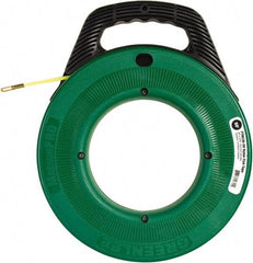 Greenlee - 50 Ft. Long x 3/16 Inch Wide, Nylon Fish Tape - 250 Lb. Pulling Strength, Includes Case - Exact Tool & Supply