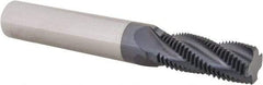 Scientific Cutting Tools - 9/16-20 UN, 0.45" Cutting Diam, 4 Flute, Solid Carbide Helical Flute Thread Mill - Internal/External Thread, 1.12" LOC, 3-1/2" OAL, 1/2" Shank Diam - Exact Tool & Supply