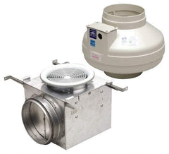 Fantech - 6" Blade, Direct Drive, 0.082 hp, 190 CFM, Totally Enclosed Exhaust Fan - 6" Opening Height x 8" Opening Width, 8" Deep, 5/16" Projection, 115 Volt, Single Phase - Exact Tool & Supply