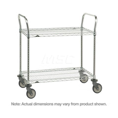 Metro - Carts; Type: Utility ; Load Capacity (Lb.): 900.000 ; Number of Shelves: 2 ; Width (Inch): 24 ; Length (Inch): 48 ; Height (Inch): 39 - Exact Tool & Supply