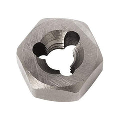 Union Butterfield - 7/16-20 UNF Thread, 7/8" Hex, Right Hand Thread, Hex Rethreading Die - Chromium Steel, 7/16" Thick, Series 2025 - Exact Tool & Supply