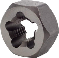 Union Butterfield - 5/8-11 UNC Thread, 1-1/4" Hex, Right Hand Thread, Hex Rethreading Die - Chromium Steel, 5/8" Thick, Series 2025 - Exact Tool & Supply