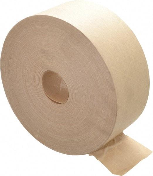 Intertape - 2-3/4" x 500' Natural (Color) Water Activated Adhesive Sealing Tape - Paper Backing, 6.1 mil Thick, Series KR500 - Exact Tool & Supply