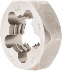 Union Butterfield - 1-8 UNC Thread, 1-13/16" Hex, Right Hand Thread, Hex Rethreading Die - Chromium Steel, 1" Thick, Series 2025 - Exact Tool & Supply