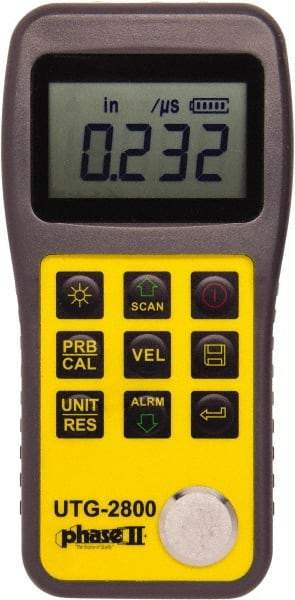 Phase II - 0.04" to 12" Measurement, 0.001" Resolution Electronic Thickness Gage - Accurate up to 0.0015" - Exact Tool & Supply
