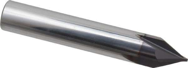 Niagara Cutter - 1/2" Diam 4 Flute Single End Solid Carbide Chamfer Mill - Exact Tool & Supply