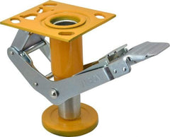 Albion - 7-1/2" Mounting Height, Position Floor Lock for 6" Diam Caster Wheels - 1-1/2" Retracted Clearance - Exact Tool & Supply