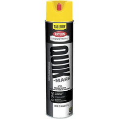 Krylon - 25 fl oz Yellow Marking Paint - 35 to 71 Sq Ft Coverage, Solvent-Based Formula - Exact Tool & Supply