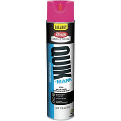 Krylon - 25 fl oz Pink Marking Paint - 35 to 71 Sq Ft Coverage, Water-Based Formula - Exact Tool & Supply