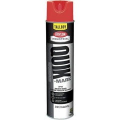 Krylon - 25 fl oz Red Marking Paint - 35 to 71 Sq Ft Coverage, Solvent-Based Formula - Exact Tool & Supply