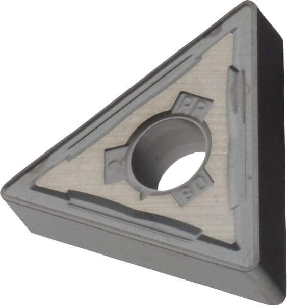 Kennametal - TNMG432 RP Grade KCU10 Carbide Turning Insert - TiAlN Finish, 60° Triangle, 1/2" Inscr Circle, 3/16" Thick, 1/32" Corner Radius - Exact Tool & Supply