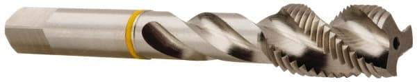 Accupro - #4-40 2 Flute Modified Bottoming Spiral Flute Tap - Vanadium High Speed Steel, Bright Finish, 1-7/8" OAL, Right Hand Flute, Right Hand Thread, H5 - Exact Tool & Supply
