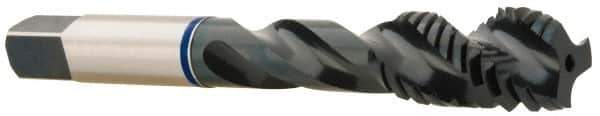 Accupro - #4-40 2 Flute 2B/3B Modified Bottoming Spiral Flute Tap - Vanadium High Speed Steel, Oxide Finish, 1-7/8" OAL, Right Hand Flute, Right Hand Thread, H2 - Exact Tool & Supply